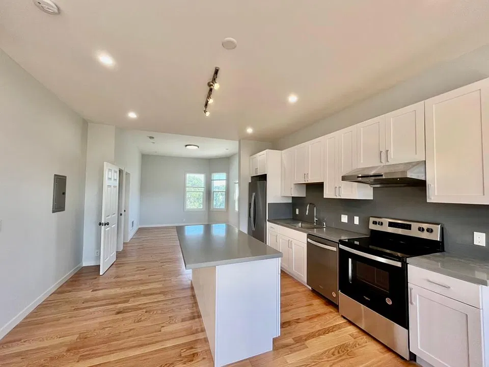 Kitchen with formal dining area view