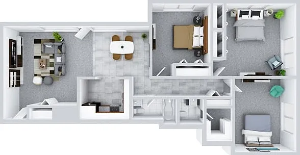 3 Bedroom/1.5 Bathroom Floor Plan 3 Bedroom/1.5 Bathroom Floor Plan