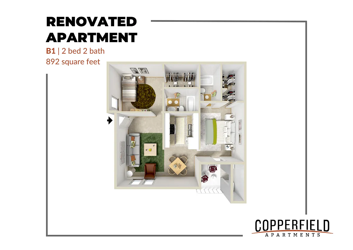 Floor plan B1 Renovated