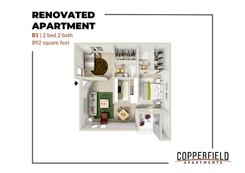 Floor plan B1 Renovated