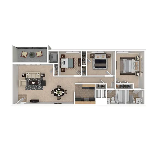 Floor plan 3Bedroom 2Bathroom