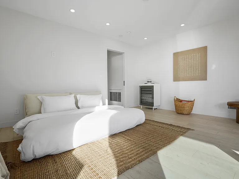 A cozy lounge by day, a comfortable sleeping space by night.