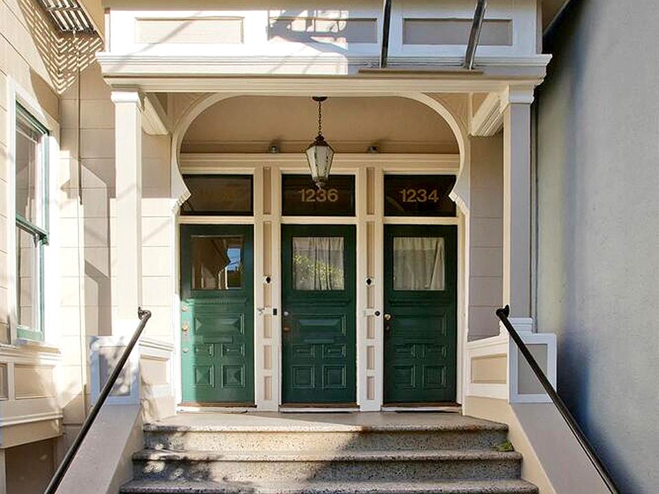 Main entrance door of the apartment building at 1234 Grove St, San Francisco, CA 94117, USA