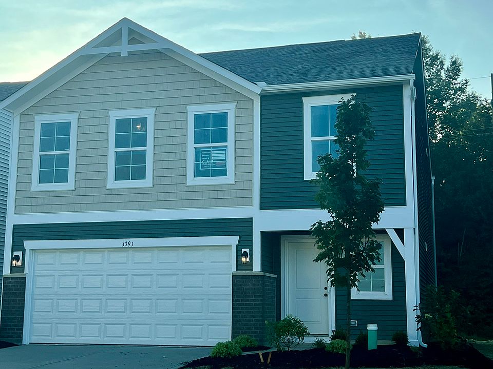 Front Elevation, 2 car garage space