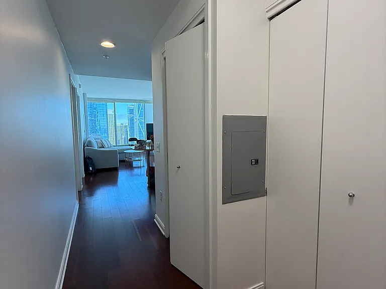 Wood floor and sunlight throughout the day in this well-lit apartment