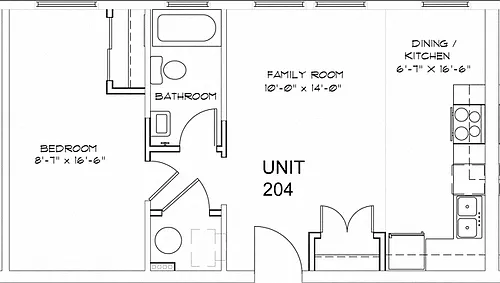Floor plan 2 Bedroom