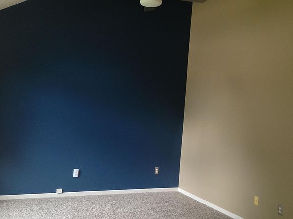 Vaulted ceiling in living room