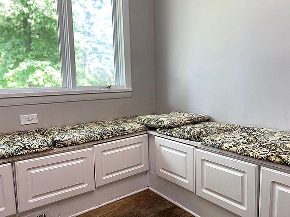 Bench seating with storage.