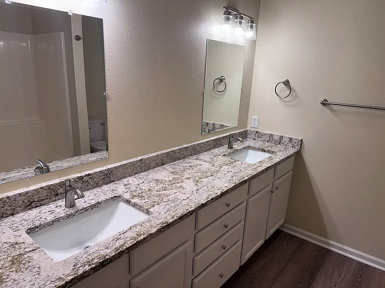 Master bathroom his and hers vanity