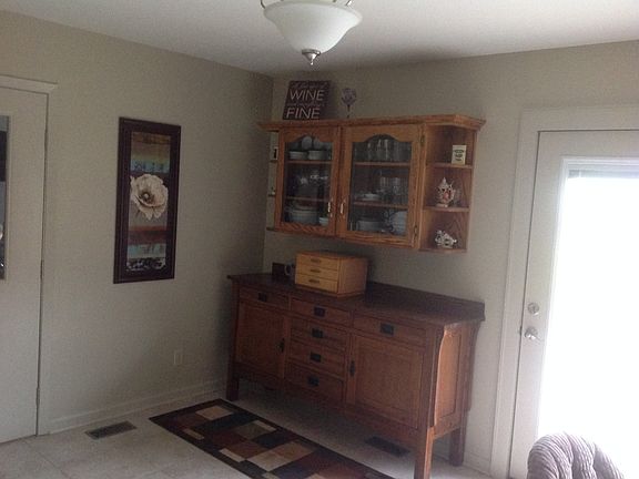 Dining room & patio door.