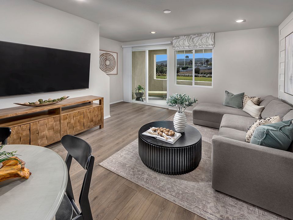 Great Room in the Residence 2 floorplan at Cielo by Meritage Homes in San Marcos, CA.