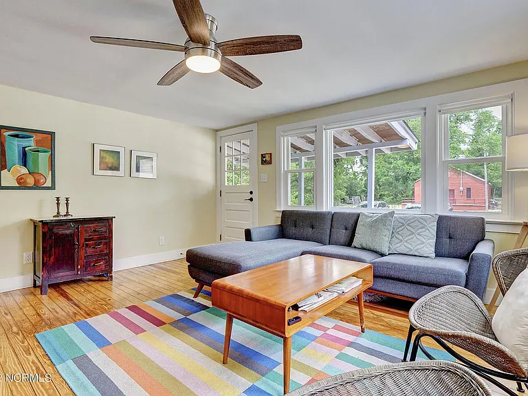 Living room with tons of natural light