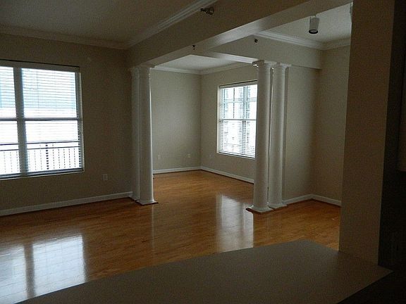 Hardwood floors throughout living area