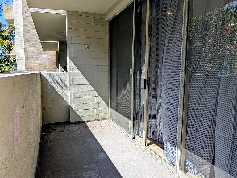 Private balcony outside living room
