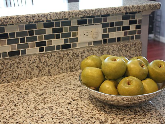 Custom granite & glass tile
