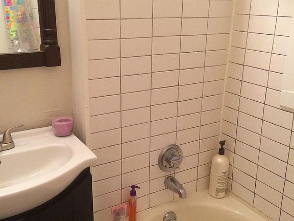 new bathroom tile and vanity