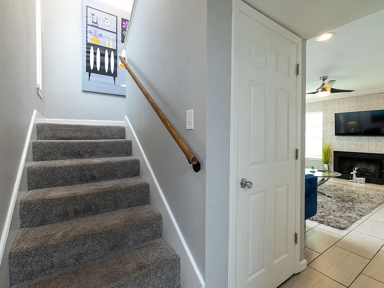 Front Entry and stairs to second floor.