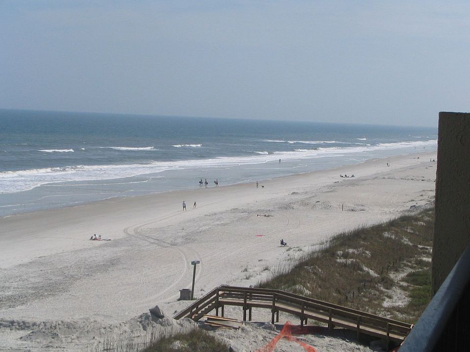 South view from balcony and private beach access