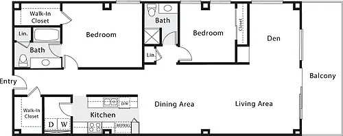 Floor plan 2 Bedrooms J