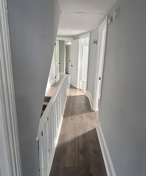 view of hallway to rear of house from Master bedroom (near stairwell #2)