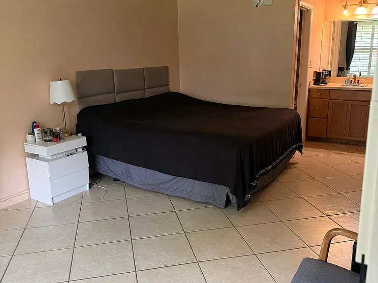 NEW KING SIZE BED WITH NIGHT TABLE , LAMB