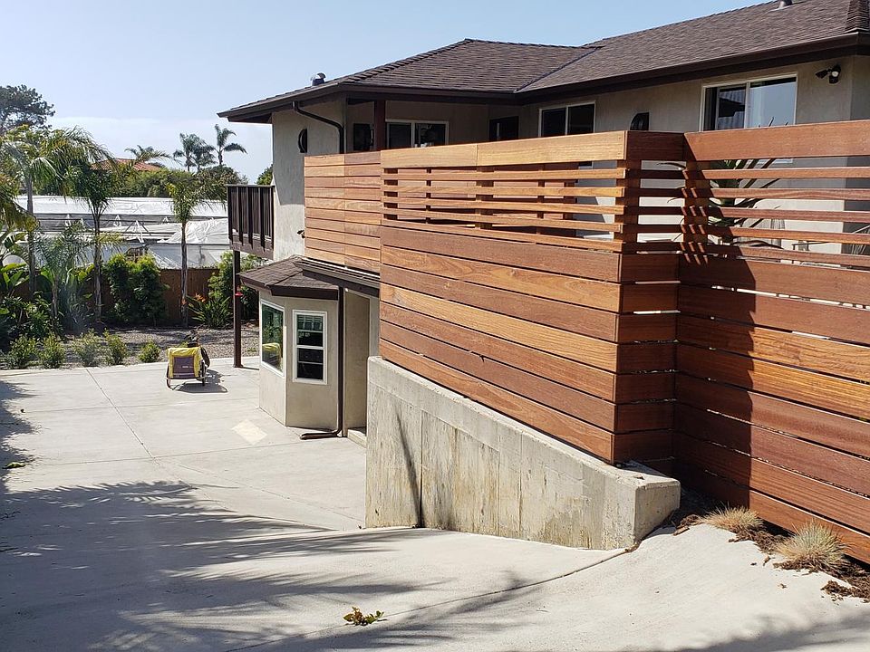 View of the lower unit from the top of driveway