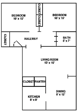 Floor plan 2 Bedroom