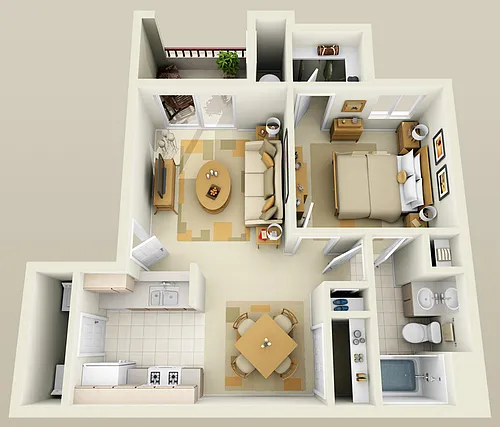 Floor plan 1 Bedroom