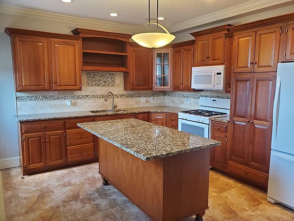 Custom kitchen with island.