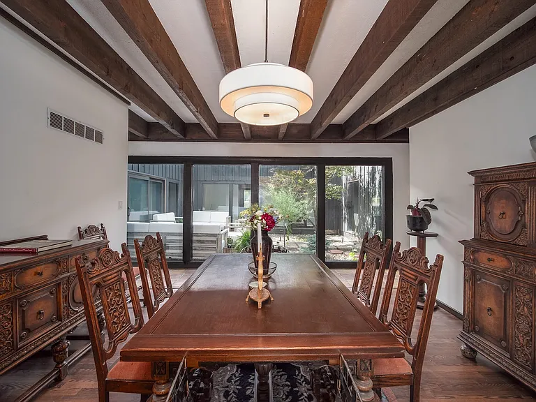 Dining room overlooking atrium