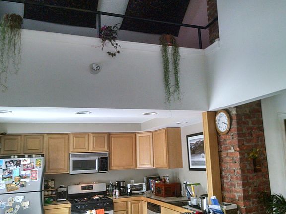 Kitchen with loft above