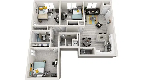 Floor plan 3x2 Townhome A - Reserve