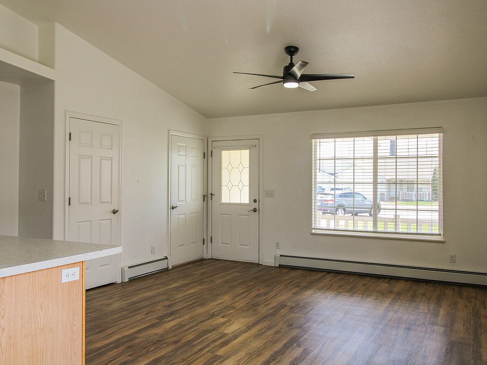 Front door, living room