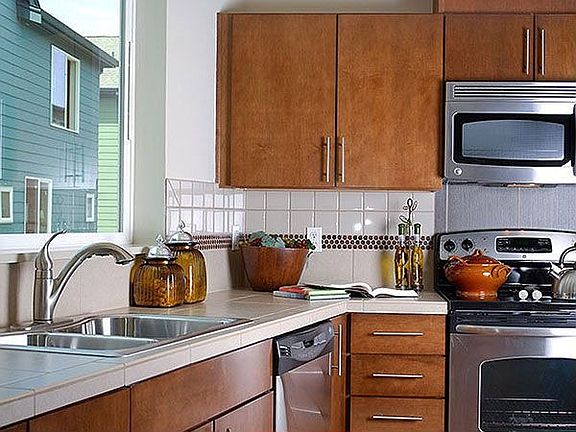 Showcase kitchen with modern plank cabinets