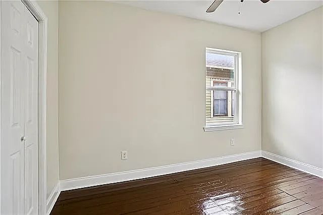 Bedroom 1 with its own closet.