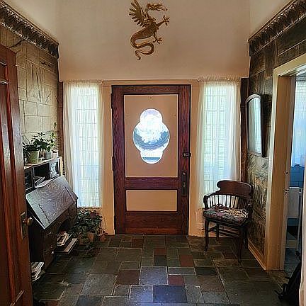 Front door / slate floor