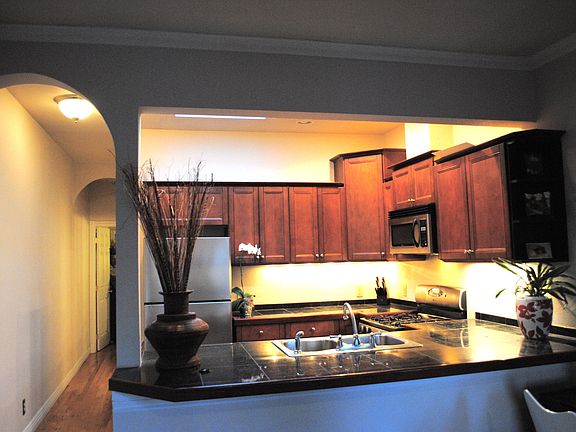 Kitchen with sky-light and bar