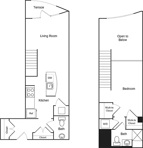 Floor plan One bedroom 907B