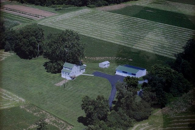 Aerial view of property