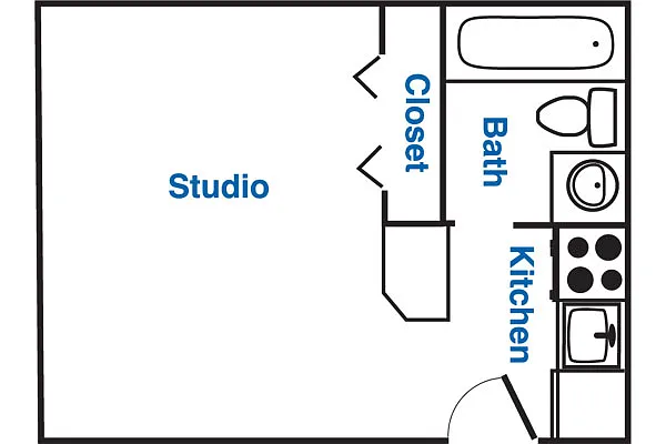 Floor plan Upper Level Studio