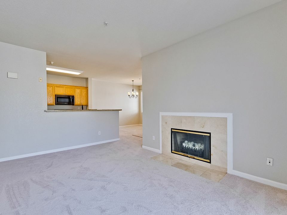 Living room with fireplace