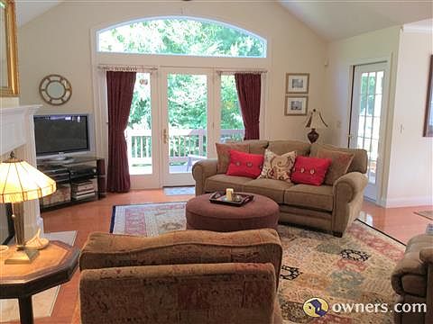 Living Room with Cathedral Ceiling