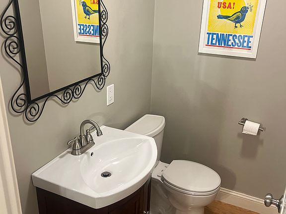 First floor 1/2 bathroom just off the kitchen