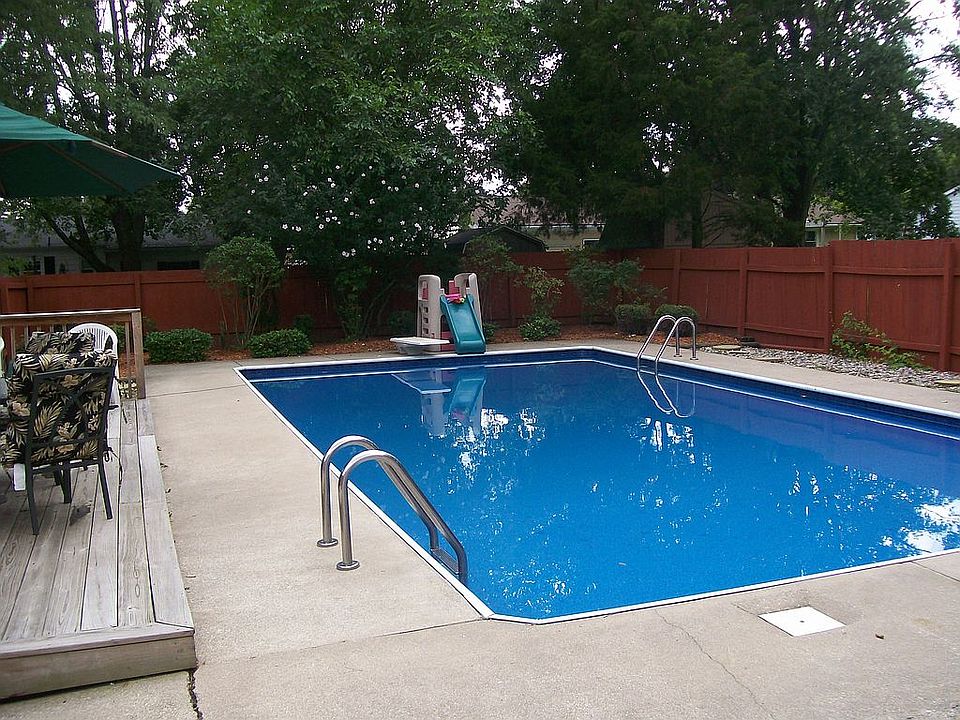 Pool area w/ privacy fence