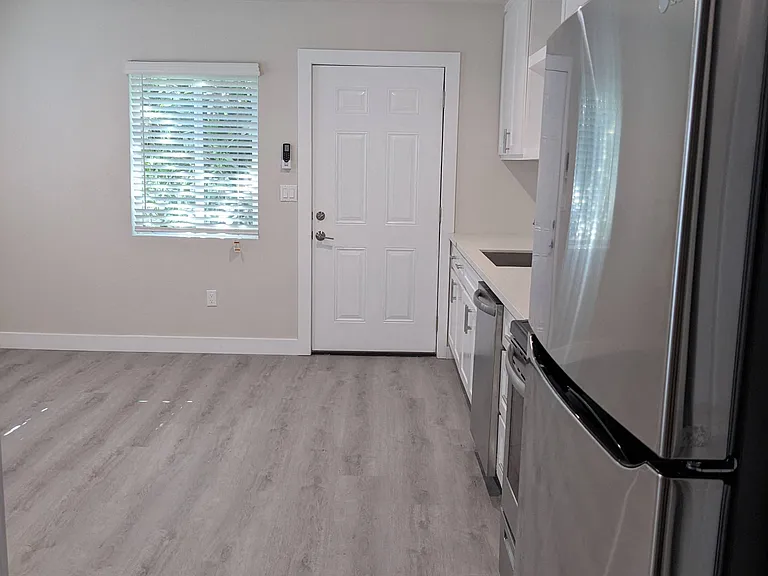 Spacious kitchen at The Hardison Apartments in Pasadena, California.