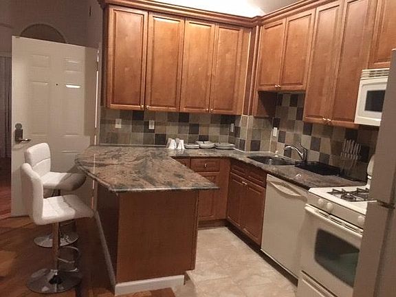 kitchen with stools
