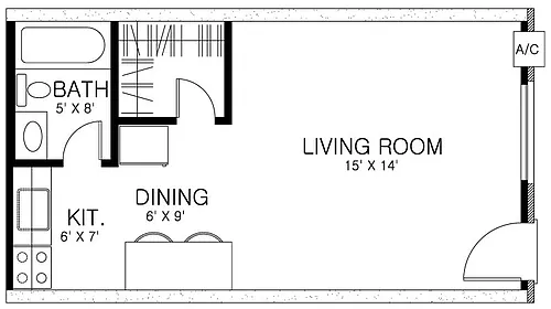 Floor plan CV III - 425 S River Rd - Available May 2026