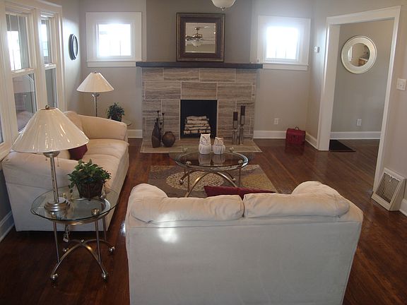 Gorgeous tile fireplace