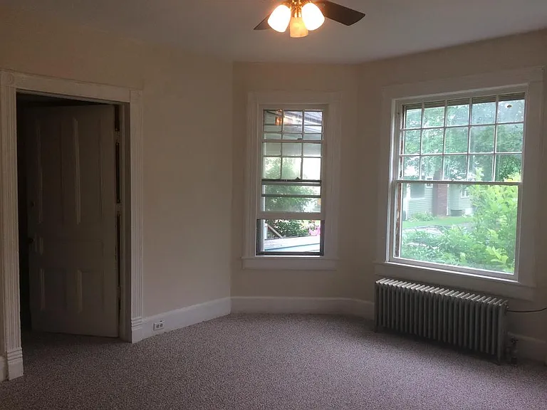 Living room, looking from entrance off kitchen. Office or sm