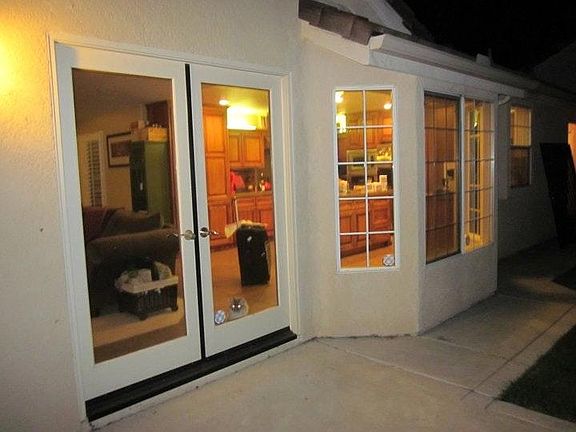 french doors to back yard